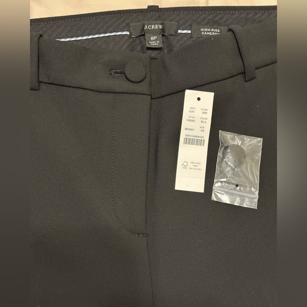 J. Crew Black Cameron Pant in Four Season Stretch 8 Petite New H6583 - Picture 8 of 12